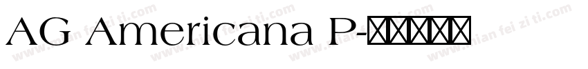 AG Americana P字体转换